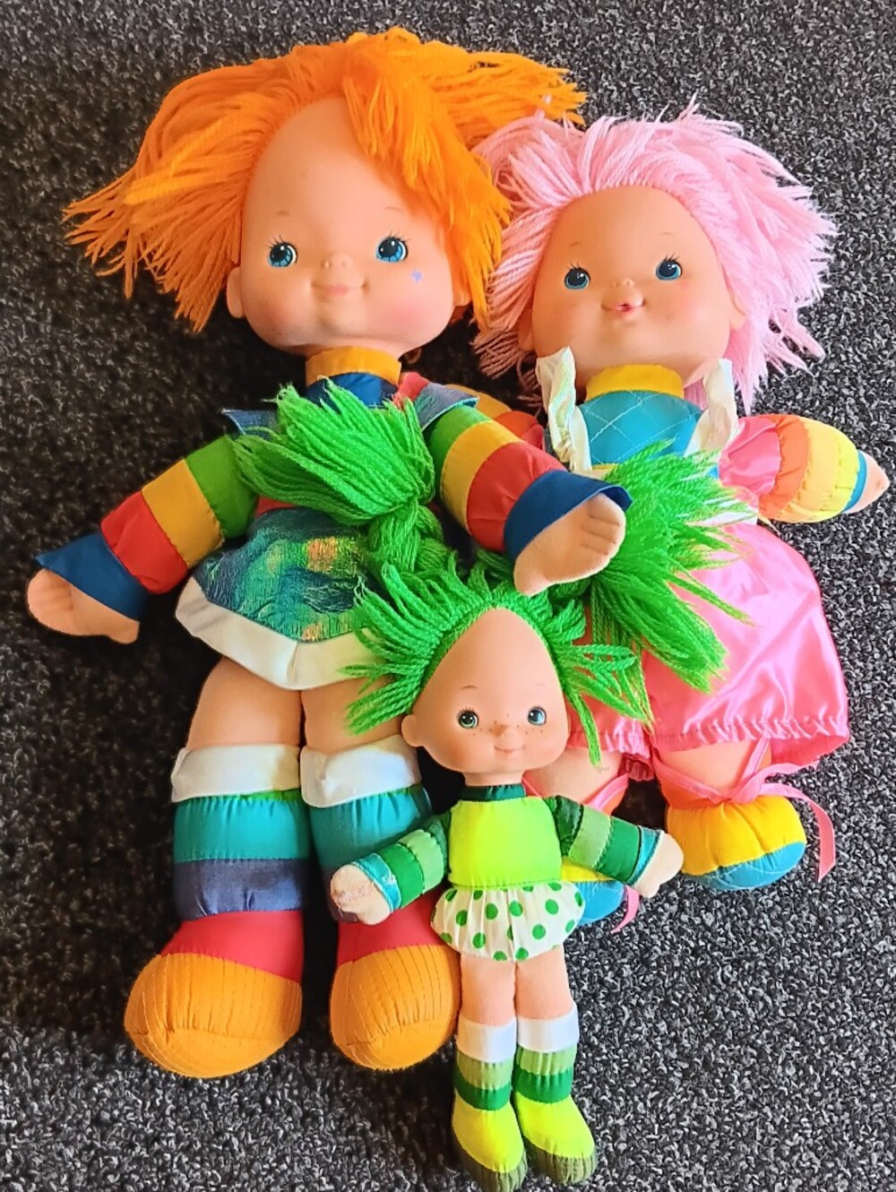 1983 Rainbow Brite, Tickled Pink & Mini Baby Brite Vintage Doll Set, 80s Kids - Picture 2 of 14